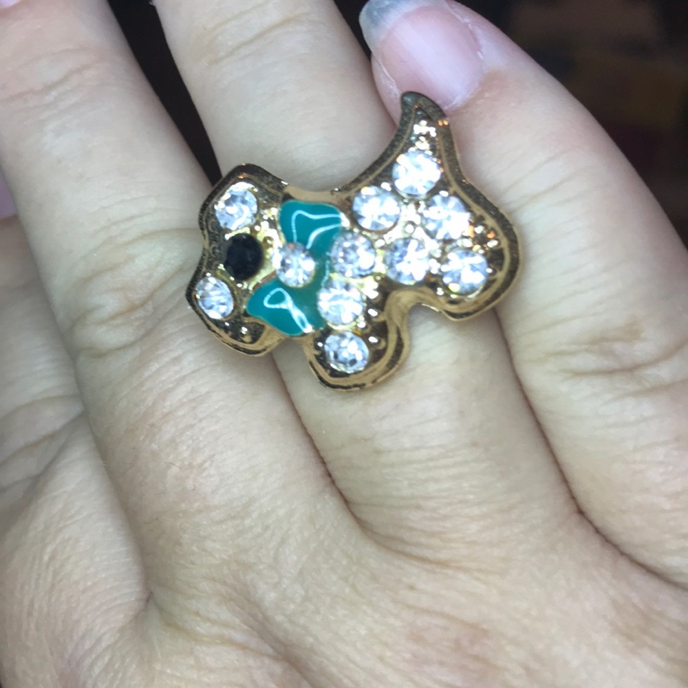 New kids gold toned Scotty dog ring